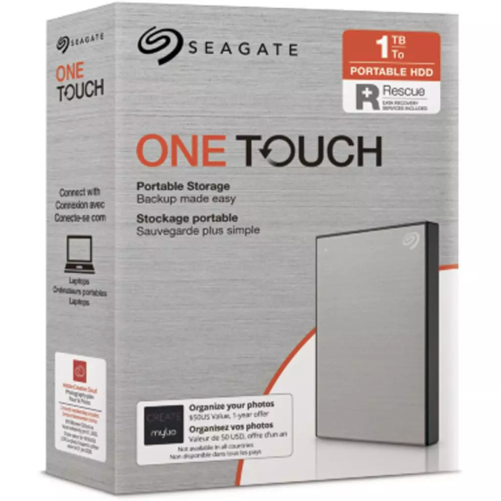 Внешний жесткий диск 2.5" 1TB One Touch USB 3.2 Seagate (STKB1000401) - 7 Внешний жесткий диск 2.5" 1TB One Touch USB 3.2 Seagate (STKB1000401) - 7