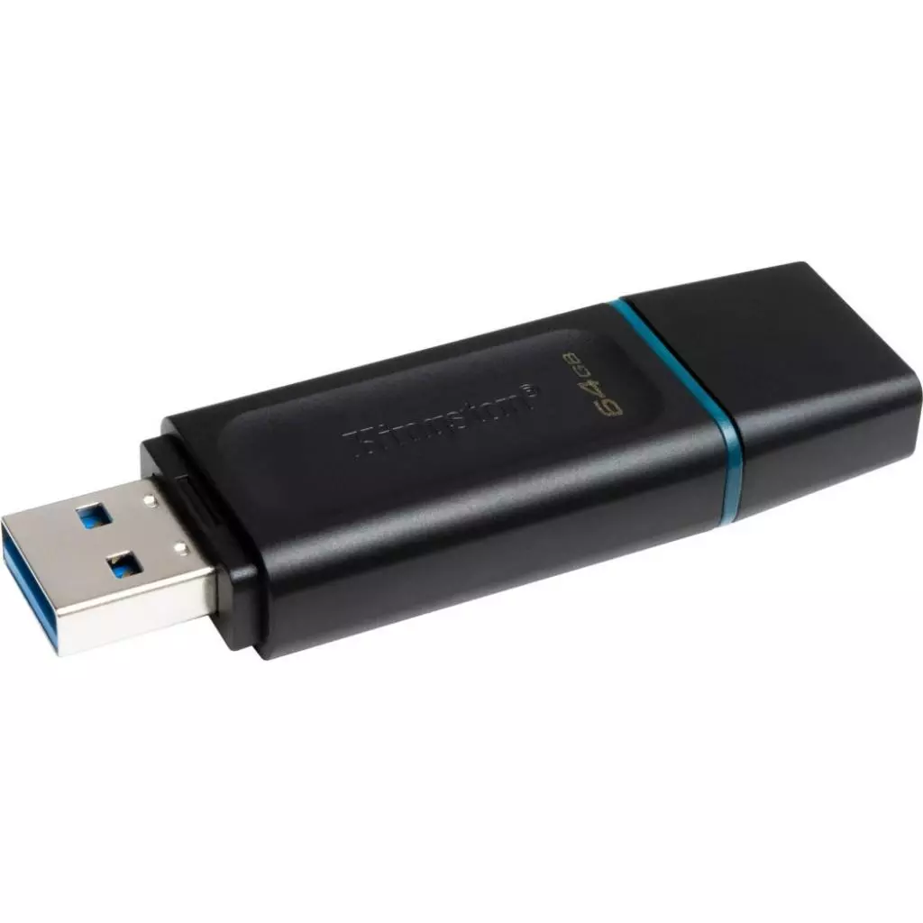 USB флеш накопитель Kingston 64GB DataTraveler Exodia Black/Teal USB 3.2 (DTX/64GB) - 3 USB флеш накопитель Kingston 64GB DataTraveler Exodia Black/Teal USB 3.2 (DTX/64GB) - 3
