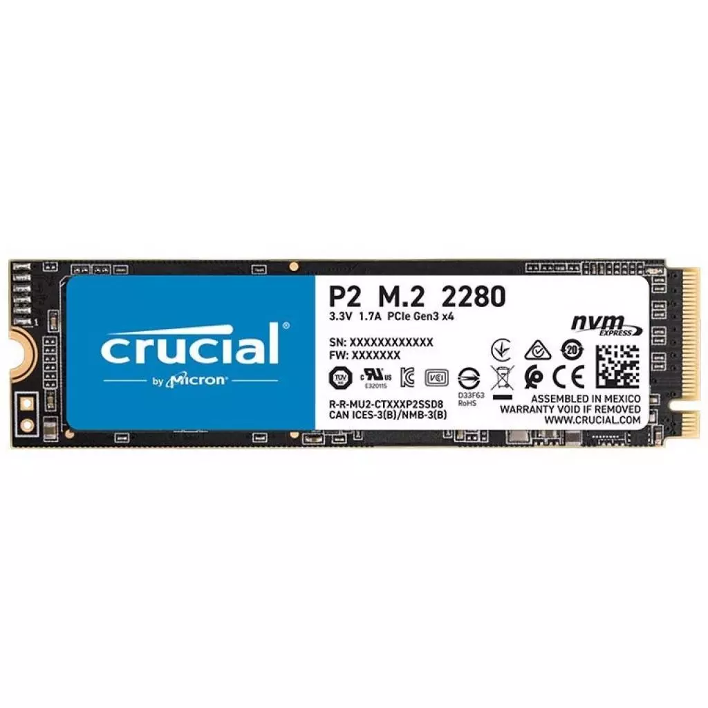 Накопитель SSD M.2 2280 500GB Micron (CT500P2SSD8)