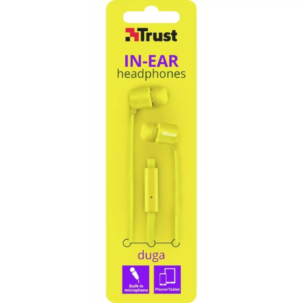 Наушники Trust Duga Mic Neon Yellow (22744) - 3 Наушники Trust Duga Mic Neon Yellow (22744) - 3