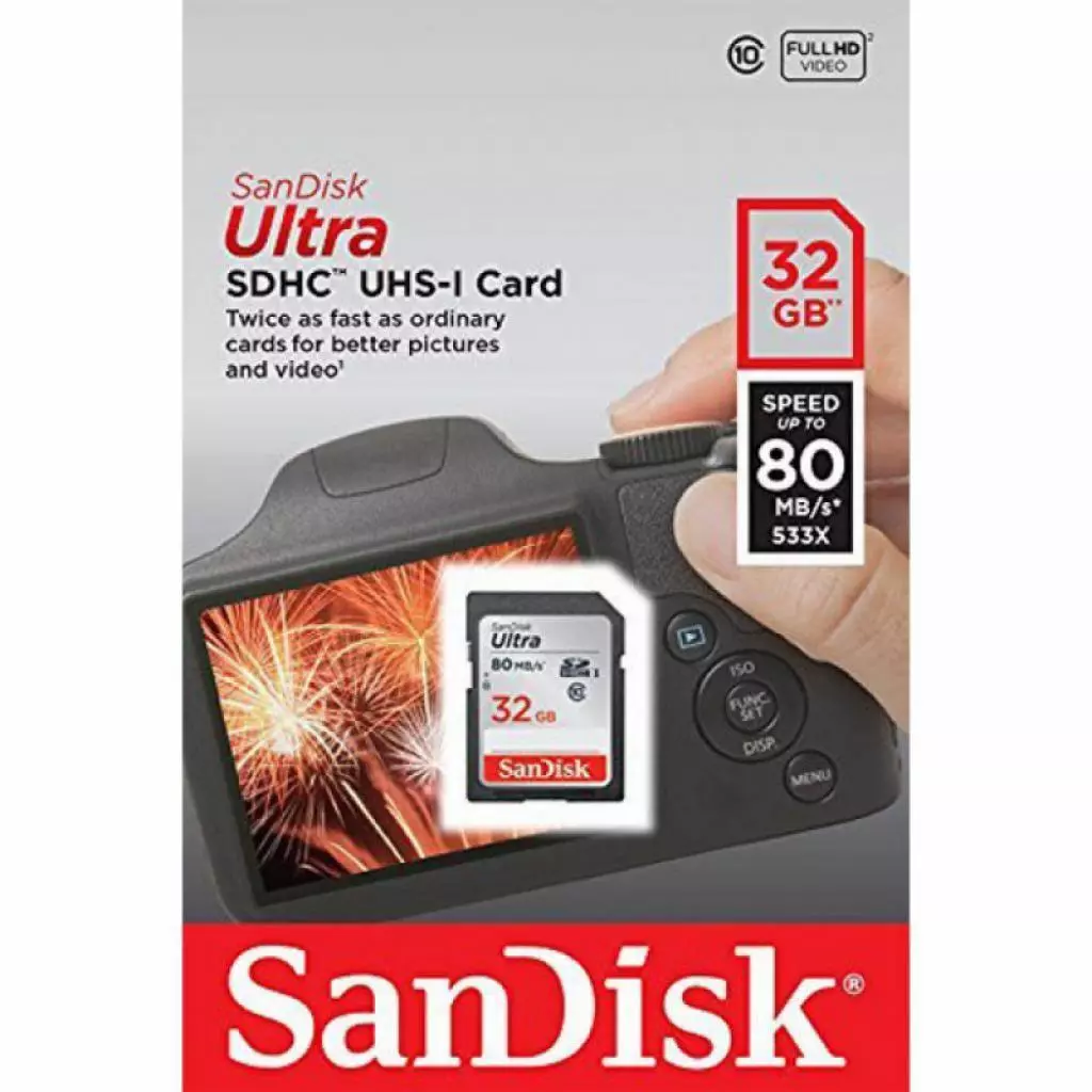 Карта памяти SanDisk 32GB SDHC class 10 Ultra (SDSDUN4-032G-GN6IN) - 3 Карта памяти SanDisk 32GB SDHC class 10 Ultra (SDSDUN4-032G-GN6IN) - 3