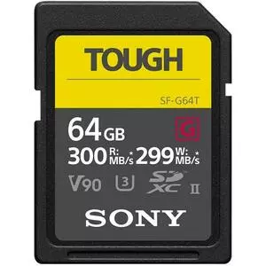 Карта памяти Sony 64GB SDXC class10 UHS-II U3 V90 Tough (SF-G64T)