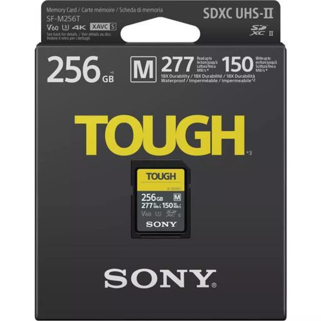 Карта памяти Sony 256GB SDXC class10 UHS-II U3 V60 Tough (SFM256T.SYM) - 1 Карта памяти Sony 256GB SDXC class10 UHS-II U3 V60 Tough (SFM256T.SYM) - 1