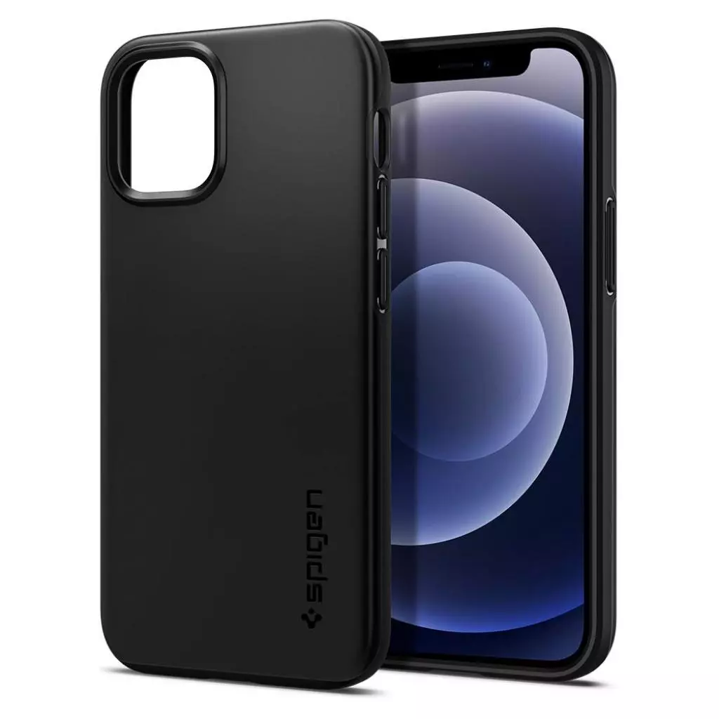 Чехол для моб. телефона Spigen iPhone 12 mini Case Thin Fit, Black (ACS01739) - 2 Чехол для моб. телефона Spigen iPhone 12 mini Case Thin Fit, Black (ACS01739) - 2