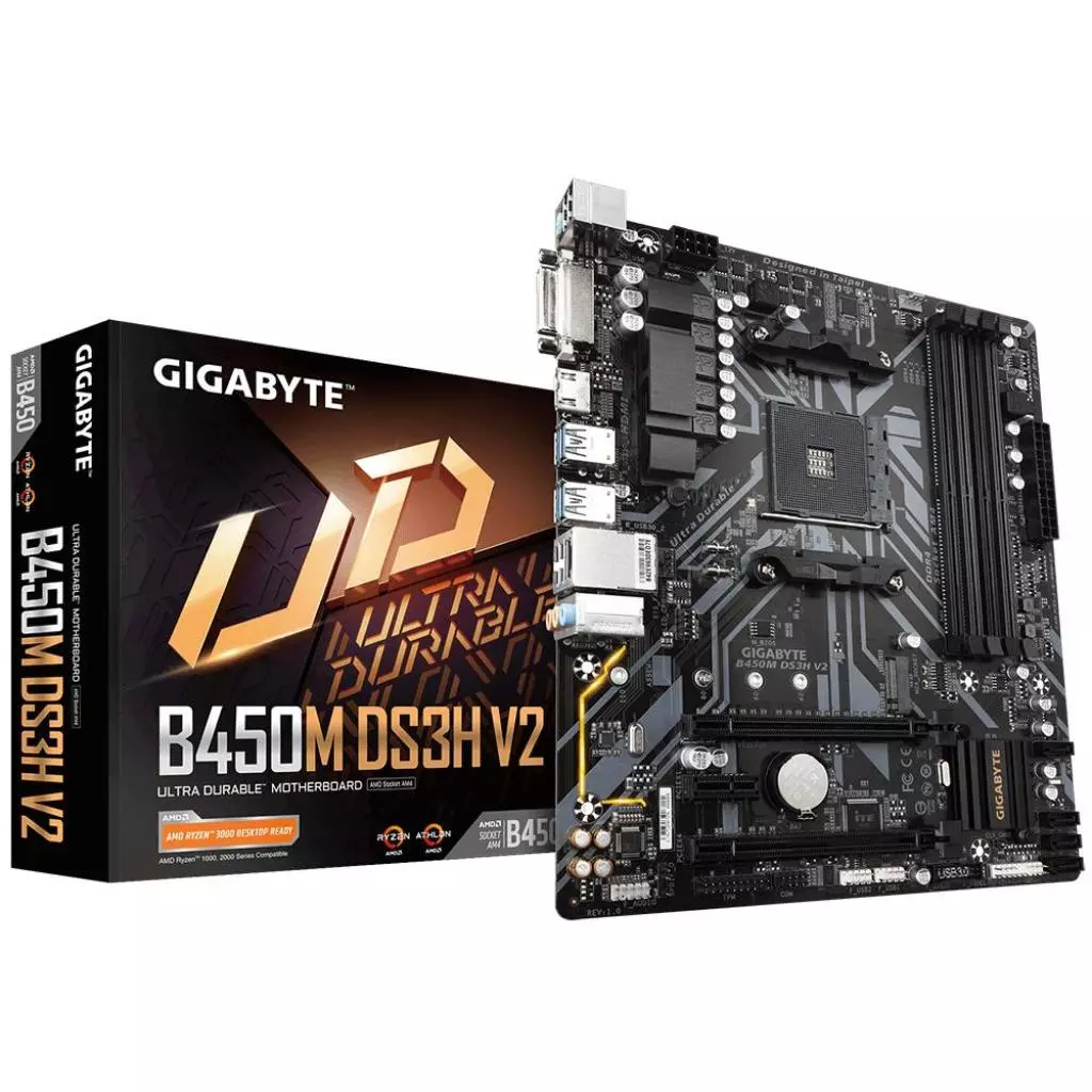 Материнская плата GIGABYTE B450M DS3H V2