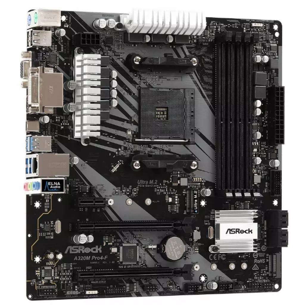 Материнская плата ASRock A320M PRO4-F - 3 Материнская плата ASRock A320M PRO4-F - 3