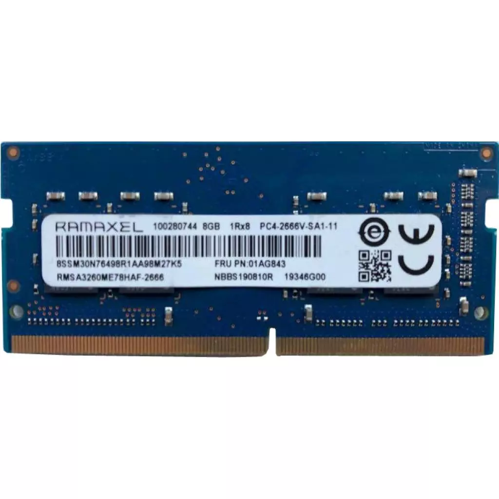 Модуль памяти для ноутбука SoDIMM DDR4 8GB 2666 MHz Ramaxel (RMSA3260ME78HAF-2666)