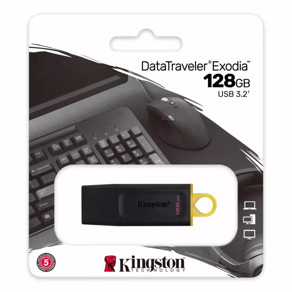 USB флеш накопитель Kingston 128GB DT Exodia Black/Yellow USB 3.2 (DTX/128GB) - 3 USB флеш накопитель Kingston 128GB DT Exodia Black/Yellow USB 3.2 (DTX/128GB) - 3