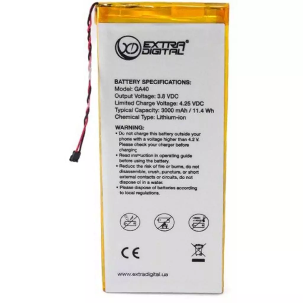 Аккумуляторная батарея для телефона Extradigital Motorola Moto G4 Plus (GA40) 3000 mAh (BMM6428) - 3 Аккумуляторная батарея для телефона Extradigital Motorola Moto G4 Plus (GA40) 3000 mAh (BMM6428) - 3