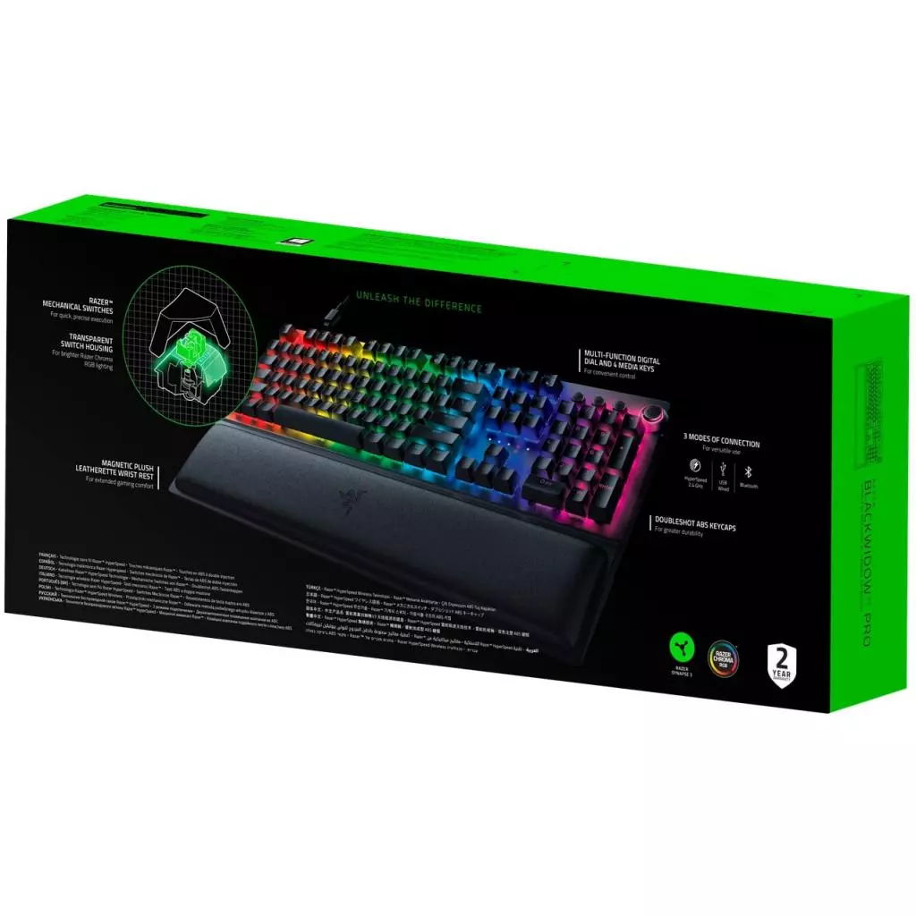 Клавиатура Razer BlackWidow V3 PRO Razer Green Wireless (RZ03-03530800-R3R1) - 10 Клавиатура Razer BlackWidow V3 PRO Razer Green Wireless (RZ03-03530800-R3R1) - 10