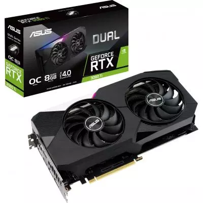Видеокарта ASUS GeForce RTX3060Ti 8Gb DUAL OC (DUAL-RTX3060TI-O8G)
