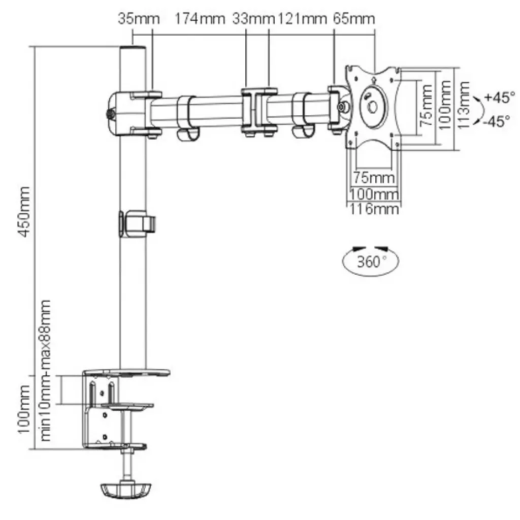 Кронштейн Brateck LDT07-C012 - 1 Кронштейн Brateck LDT07-C012 - 1