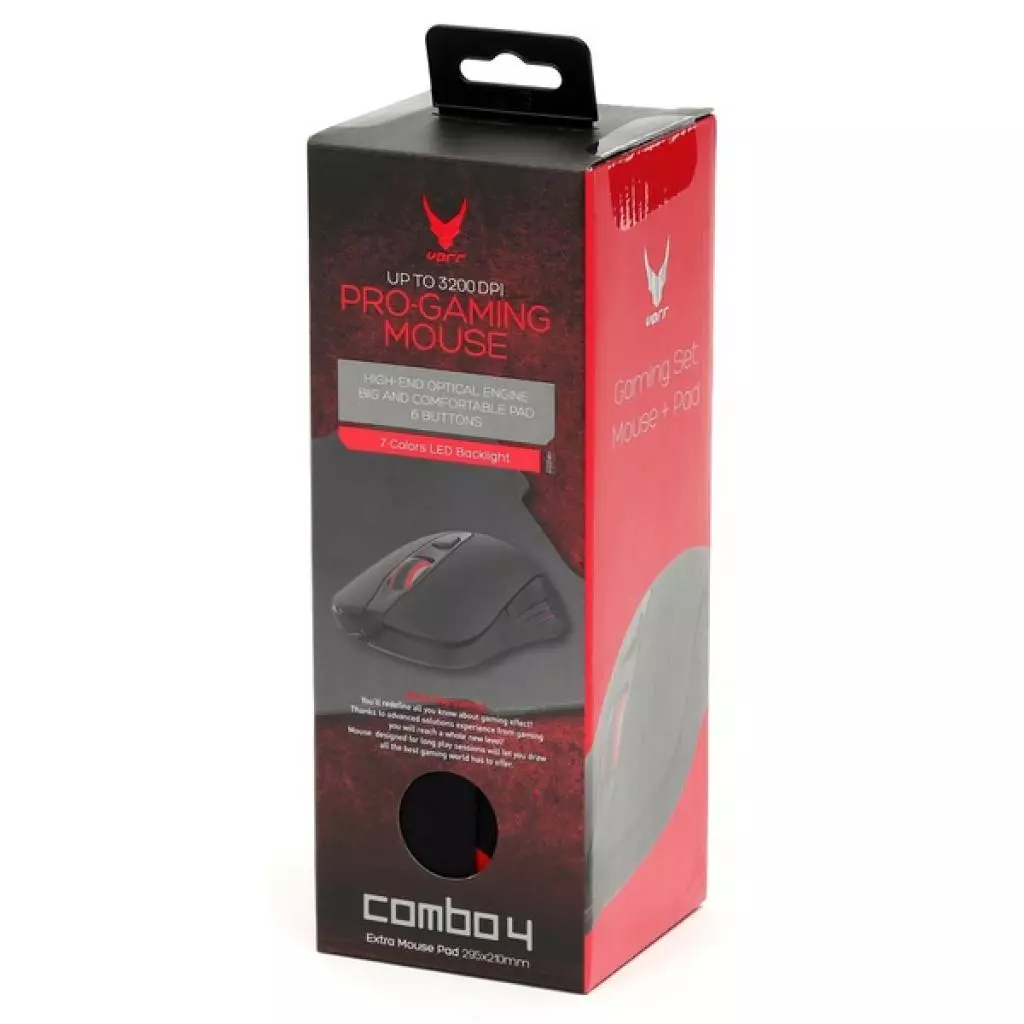 Мышка Varr Set MPX6 + Mouse Pad 295x210 (VSETMPX6) - 3 Мышка Varr Set MPX6 + Mouse Pad 295x210 (VSETMPX6) - 3
