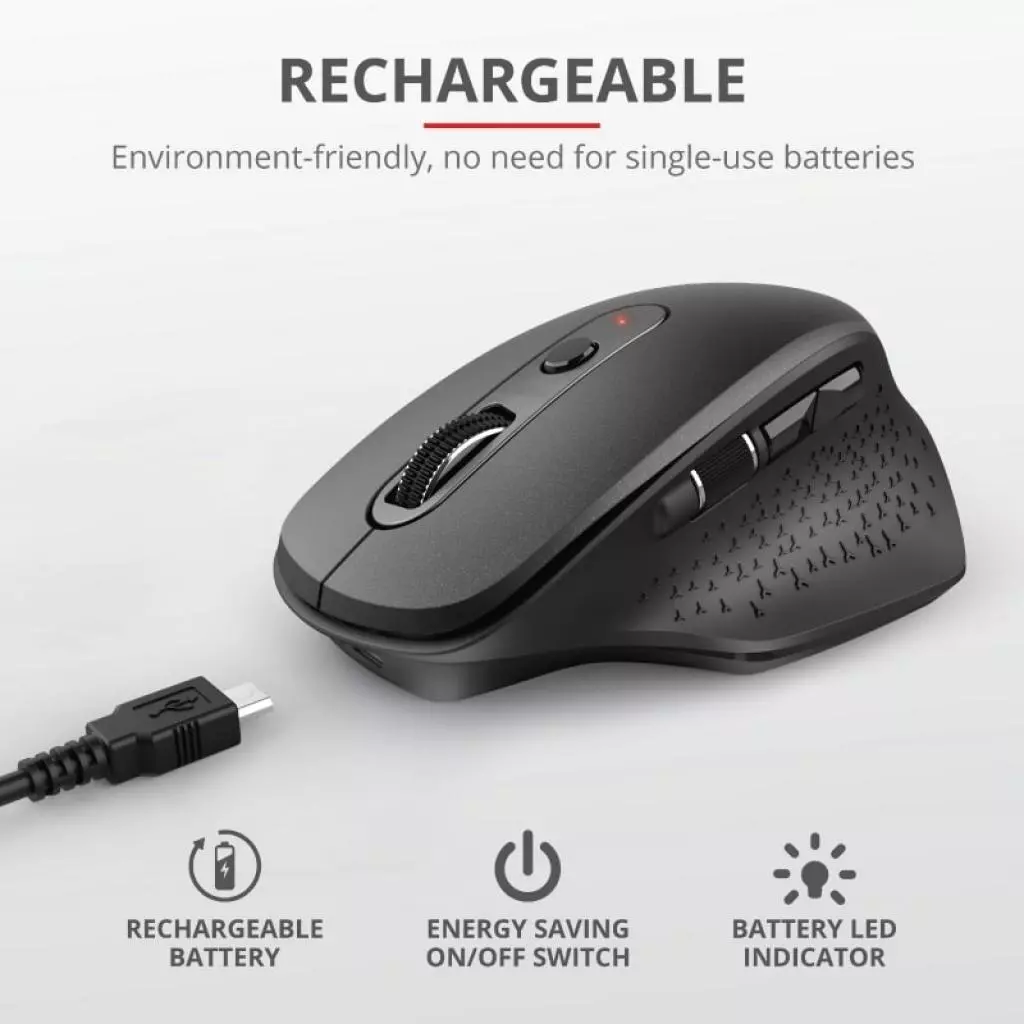 Мышка Trust Ozaa Rechargeable Black (23812) - 11 Мышка Trust Ozaa Rechargeable Black (23812) - 11