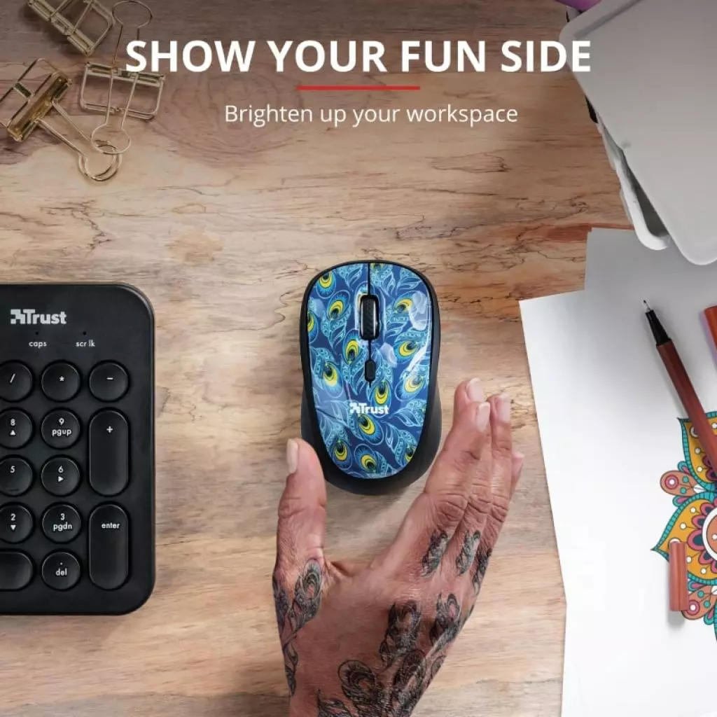Мышка Trust Yvi Wireless Peacock (23388) - 5 Мышка Trust Yvi Wireless Peacock (23388) - 5