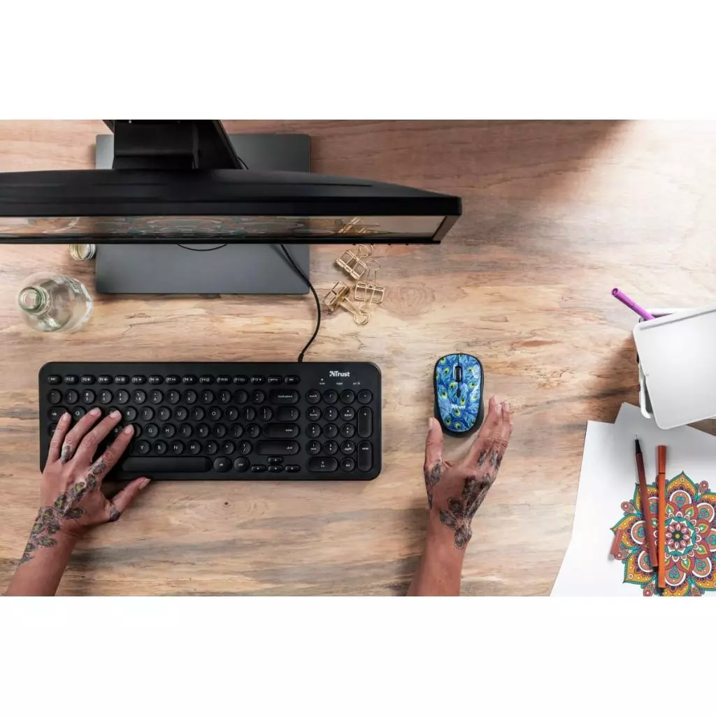 Мышка Trust Yvi Wireless Peacock (23388) - 9 Мышка Trust Yvi Wireless Peacock (23388) - 9