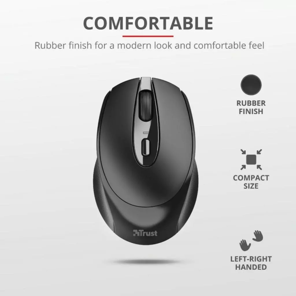 Мышка Trust Zaya Rechargeable Wireless Black (23809) - 8 Мышка Trust Zaya Rechargeable Wireless Black (23809) - 8