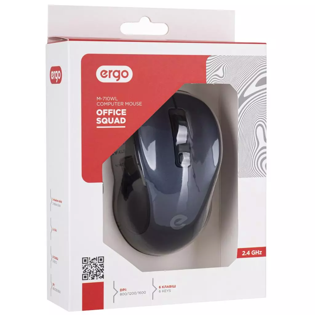 Мышка Ergo M-710WL Black/Grey (M-710WL) - 7 Мышка Ergo M-710WL Black/Grey (M-710WL) - 7