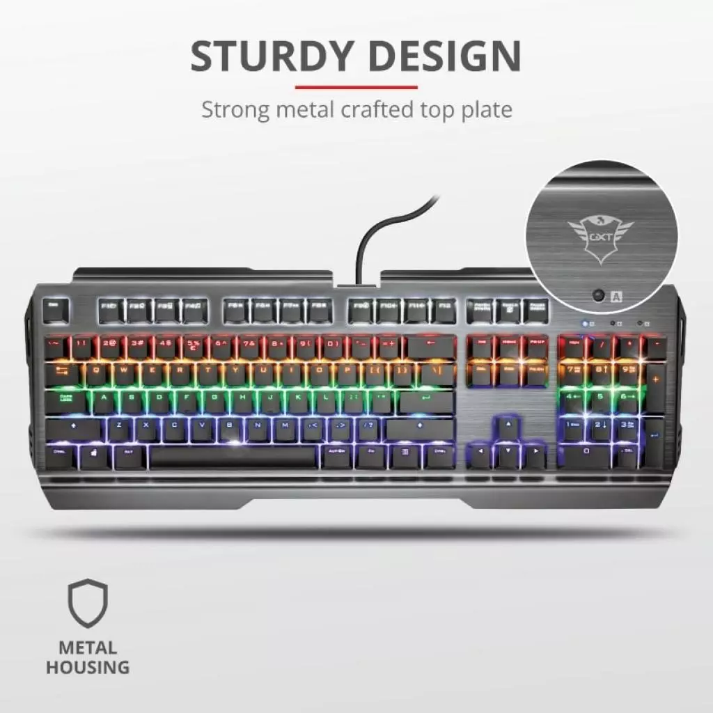 Клавиатура Trust GXT877 Scarr Mechanical RU Cherry MX Red USB (23723) - 8 Клавиатура Trust GXT877 Scarr Mechanical RU Cherry MX Red USB (23723) - 8