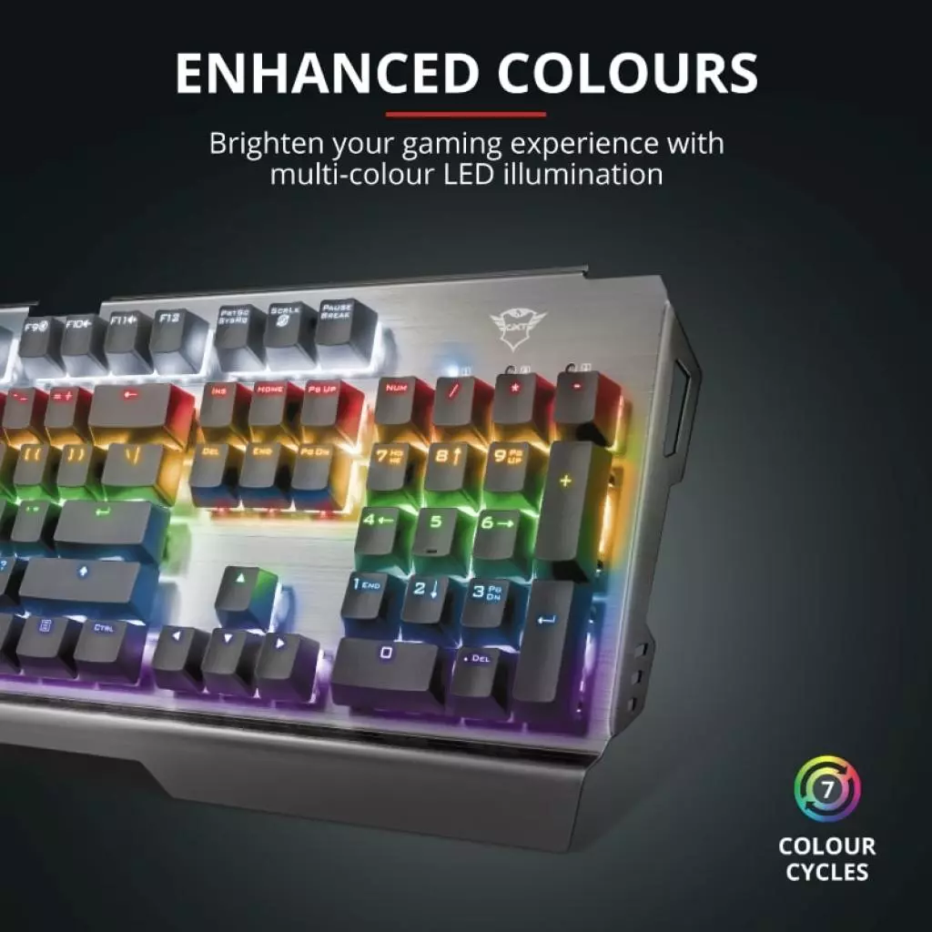 Клавиатура Trust GXT877 Scarr Mechanical RU Cherry MX Red USB (23723) - 10 Клавиатура Trust GXT877 Scarr Mechanical RU Cherry MX Red USB (23723) - 10
