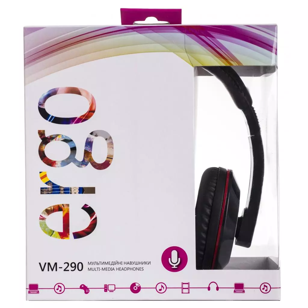 Наушники Ergo VM-290 Black - 1 Наушники Ergo VM-290 Black - 1
