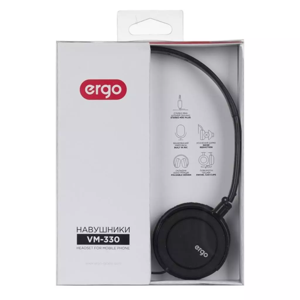 Наушники Ergo VM-330 Black - 4 Наушники Ergo VM-330 Black - 4