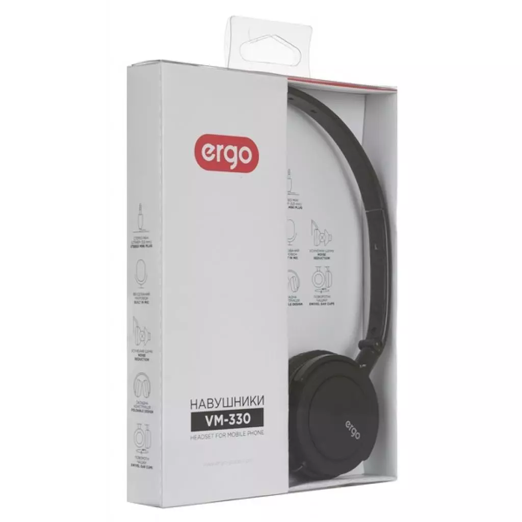 Наушники Ergo VM-330 Black - 5 Наушники Ergo VM-330 Black - 5