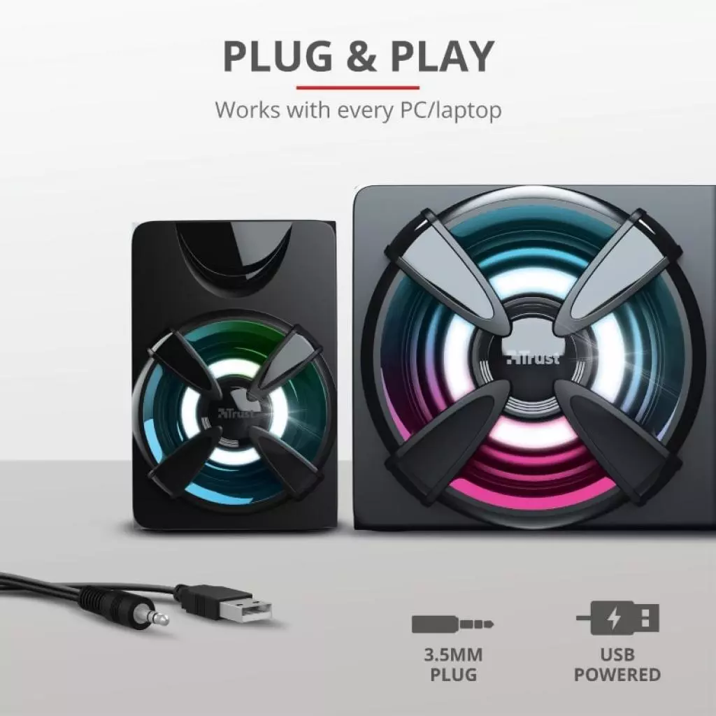 Акустическая система Trust Ziva RGB Black (23644) - 9 Акустическая система Trust Ziva RGB Black (23644) - 9