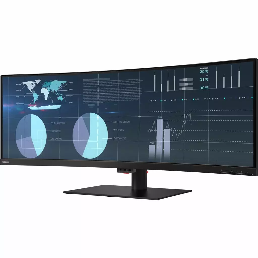 Монитор Lenovo ThinkVision P44w-10 (61D5RAT1UA) - 3