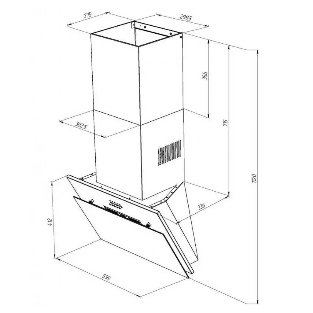 Вытяжка кухонная Pyramida NR-MG 60 (1000) M WH - 11 Вытяжка кухонная Pyramida NR-MG 60 (1000) M WH - 11