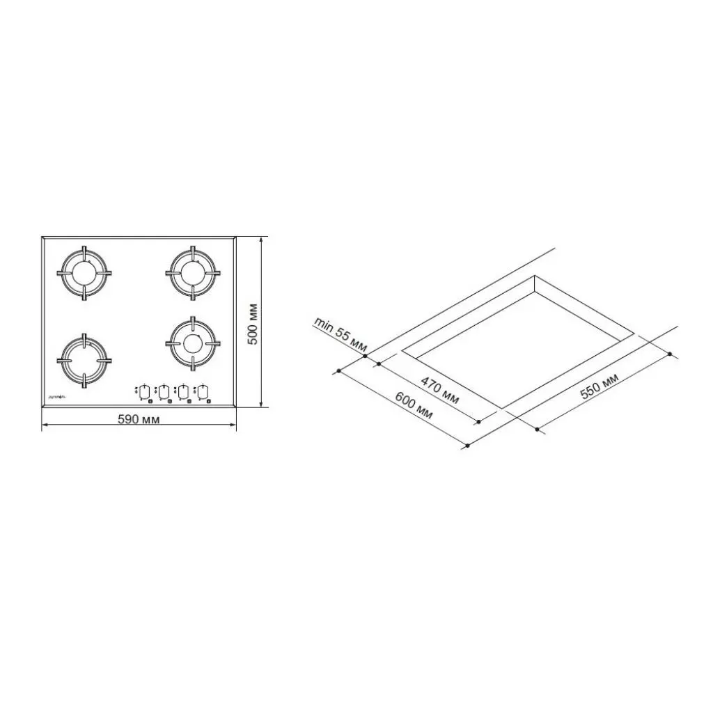 Варочная поверхность Pyramida PFG 646 S BLACK - 9