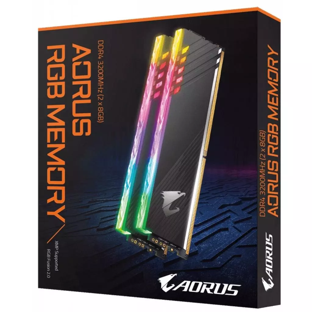 Модуль памяти для компьютера DDR4 16GB (2x8GB) 3200 MHz RGB Fusion 2.0 AORUS GIGABYTE (GP-ARS16G32) - 3 Модуль памяти для компьютера DDR4 16GB (2x8GB) 3200 MHz RGB Fusion 2.0 AORUS GIGABYTE (GP-ARS16G32) - 3
