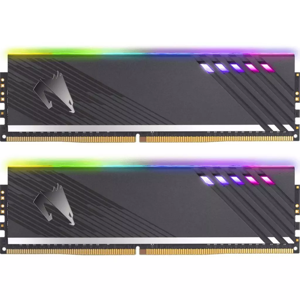 Модуль памяти для компьютера DDR4 16GB (2x8GB) 3200 MHz RGB Fusion 2.0 AORUS GIGABYTE (GP-ARS16G32)