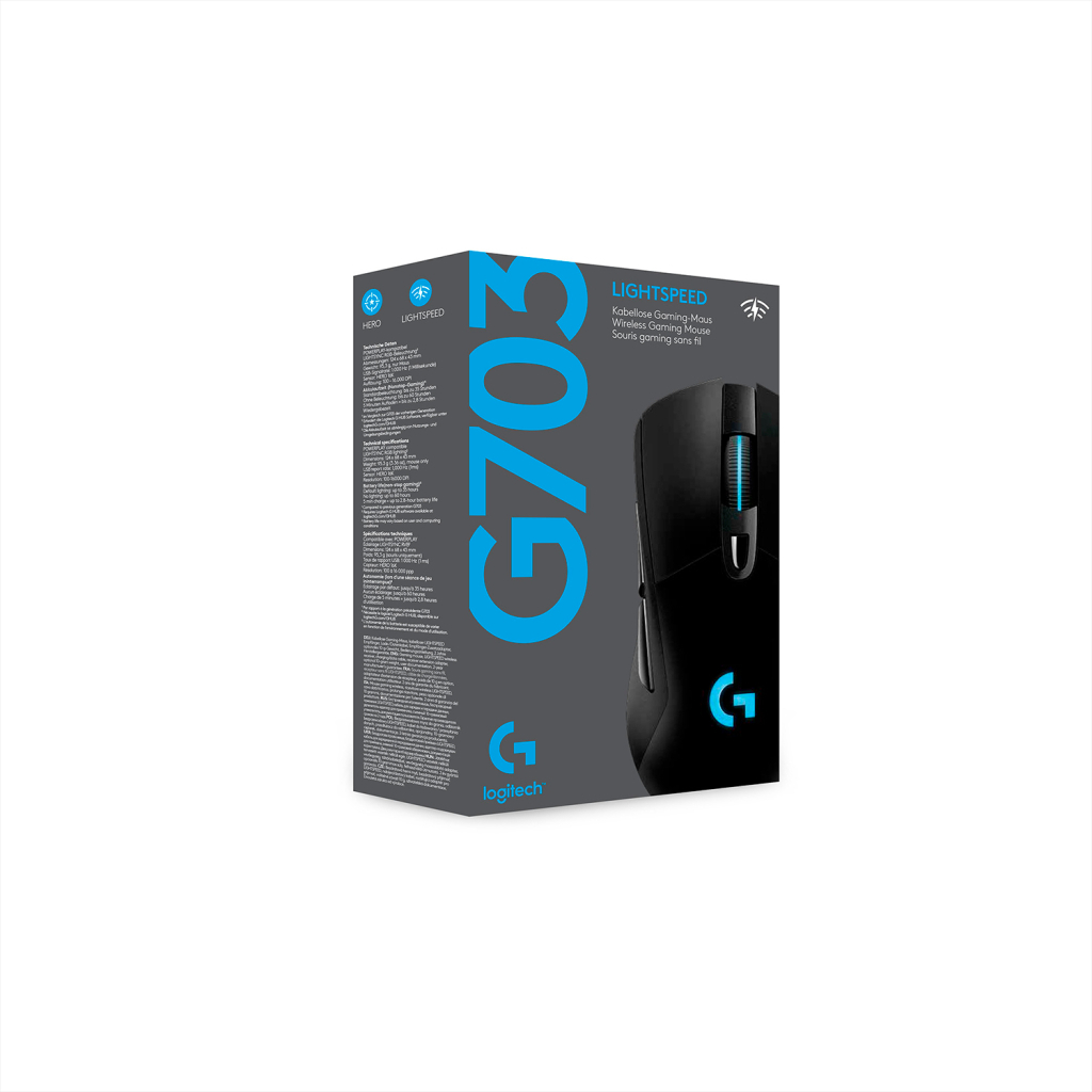 Мышка Logitech G703 Lightspeed HERO 16K Sensor Black (910-005640) - 7 Мышка Logitech G703 Lightspeed HERO 16K Sensor Black (910-005640) - 7