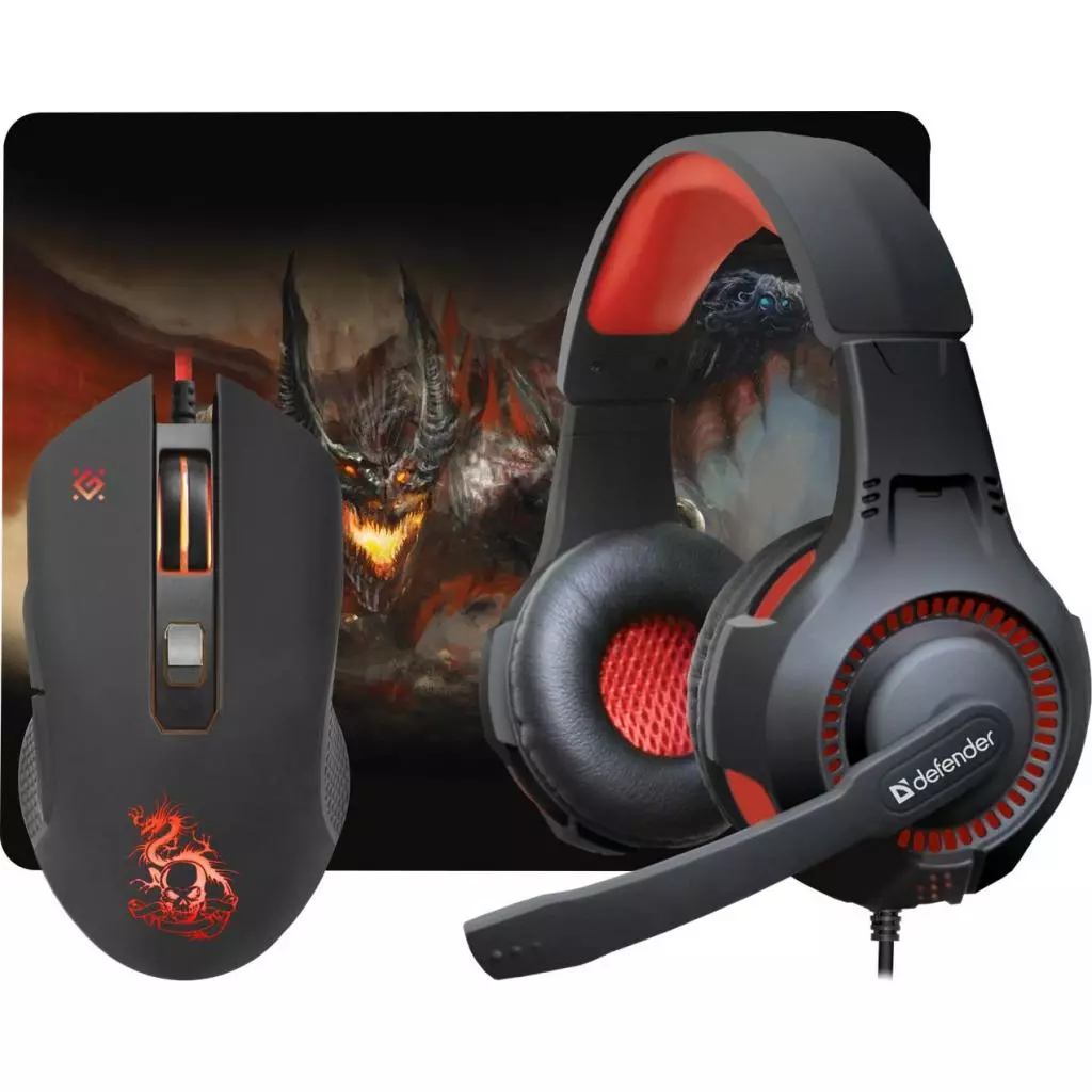 Мышка Defender Devourer MHP-006 kit mouse+mouse pad+headset (52006)