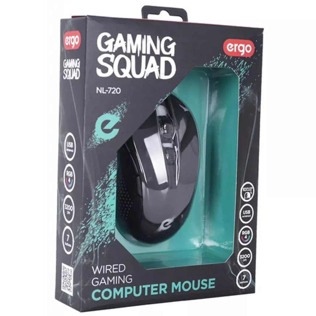 Мышка Ergo NL-720 Black (NL-720) - 7 Мышка Ergo NL-720 Black (NL-720) - 7