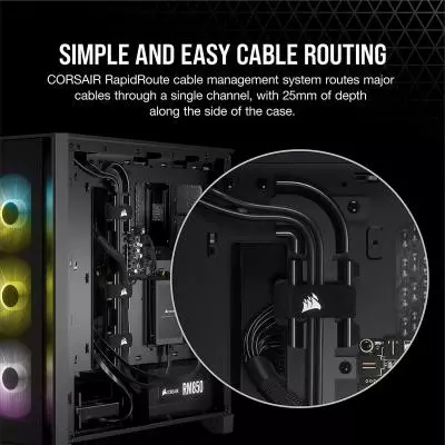 Корпус Corsair iCUE 4000X RGB Tempered Glass Black (CC-9011204-WW) - 7 Корпус Corsair iCUE 4000X RGB Tempered Glass Black (CC-9011204-WW) - 7