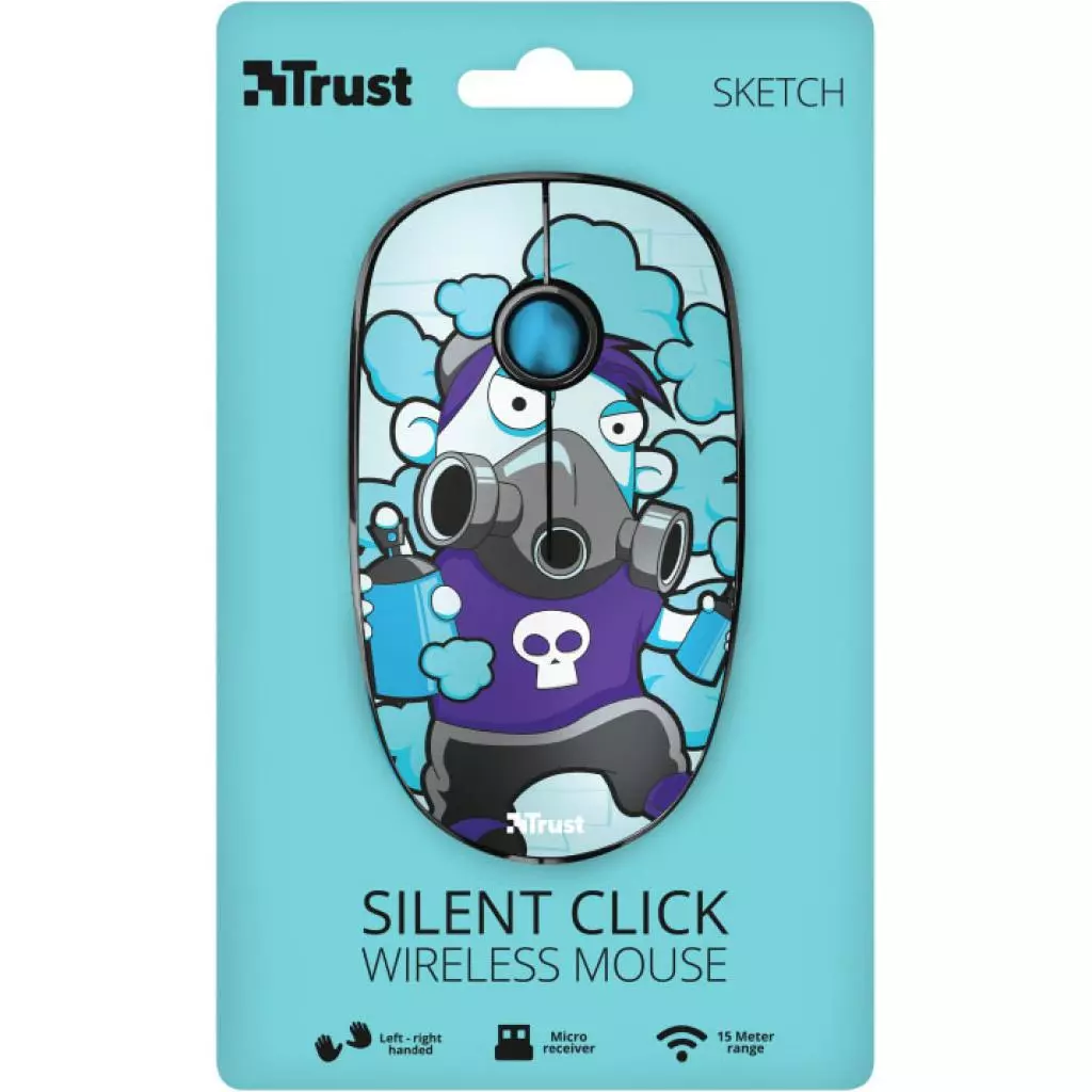Мышка Trust Sketch Silent Click Wireless Blue (23335) - 7