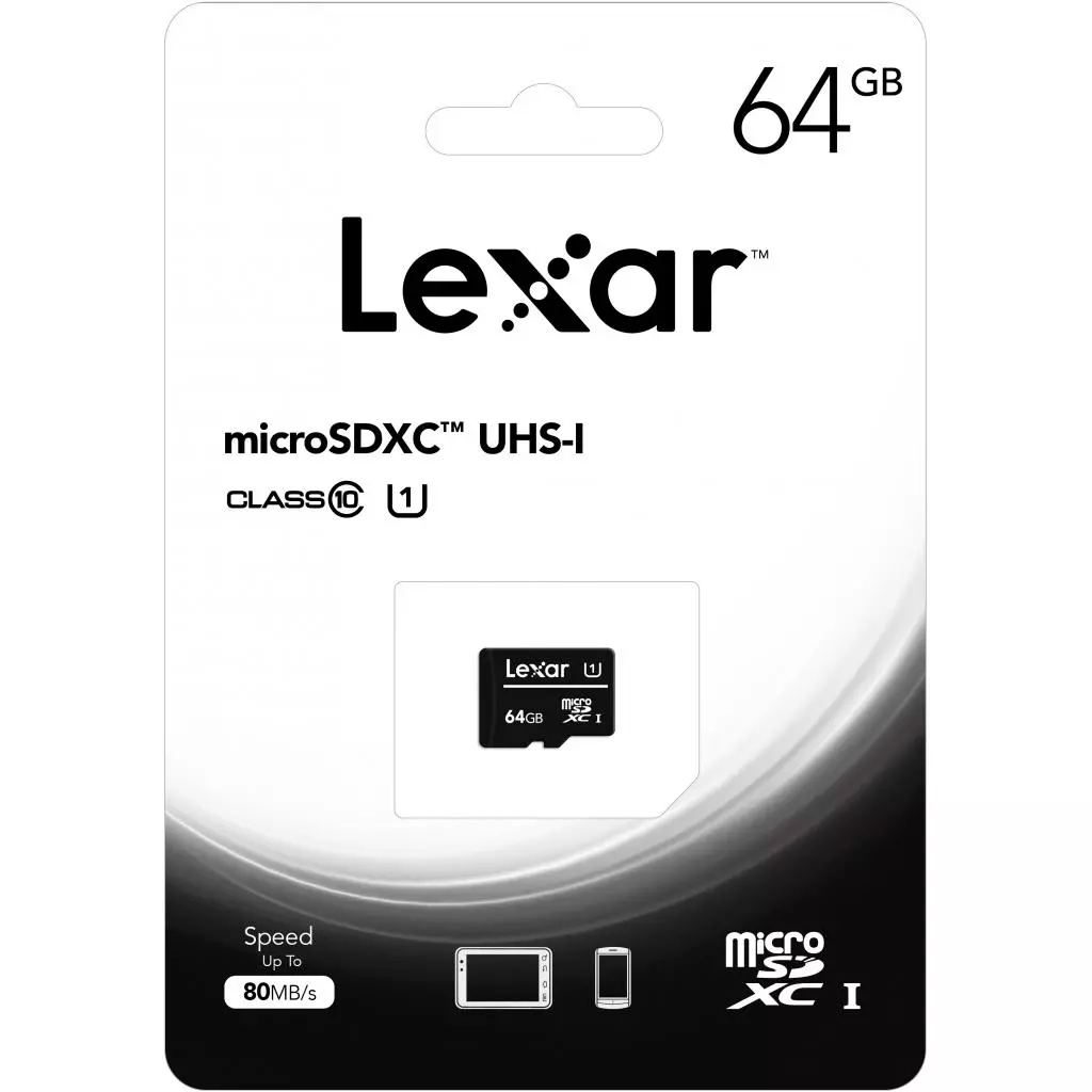 Карта памяти Lexar 64GB microSDHC class 10 UHS-I (LFSDM10-64GABC10) - 1 Карта памяти Lexar 64GB microSDHC class 10 UHS-I (LFSDM10-64GABC10) - 1