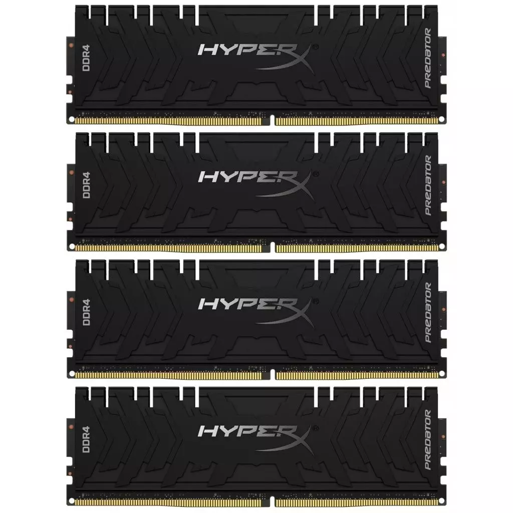Модуль памяти для компьютера DDR4 128GB (4x32GB) 3600 MHz HyperX Predator Black Kingston Fury (ex.HyperX) (HX436C18PB3K4/128)