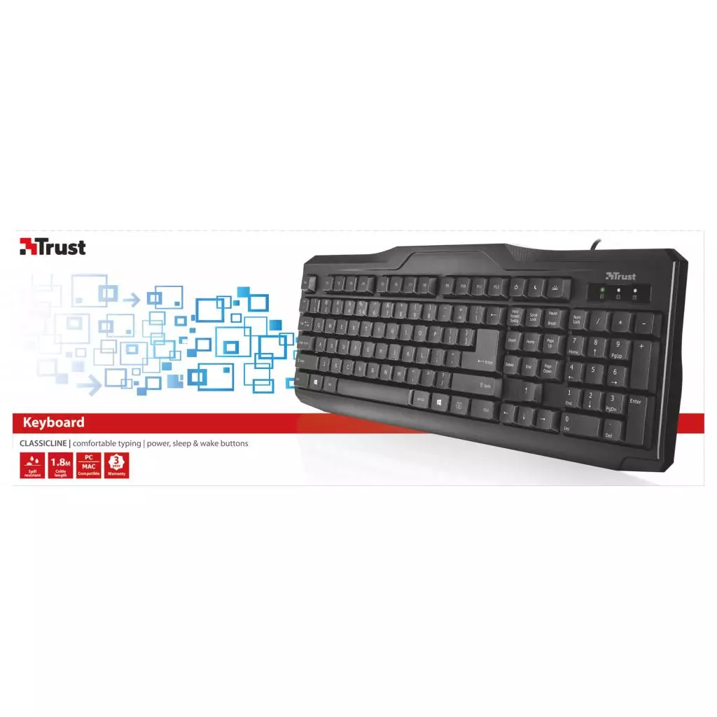 Клавиатура Trust ClassicLine Keyboard RU (20626) - 4 Клавиатура Trust ClassicLine Keyboard RU (20626) - 4