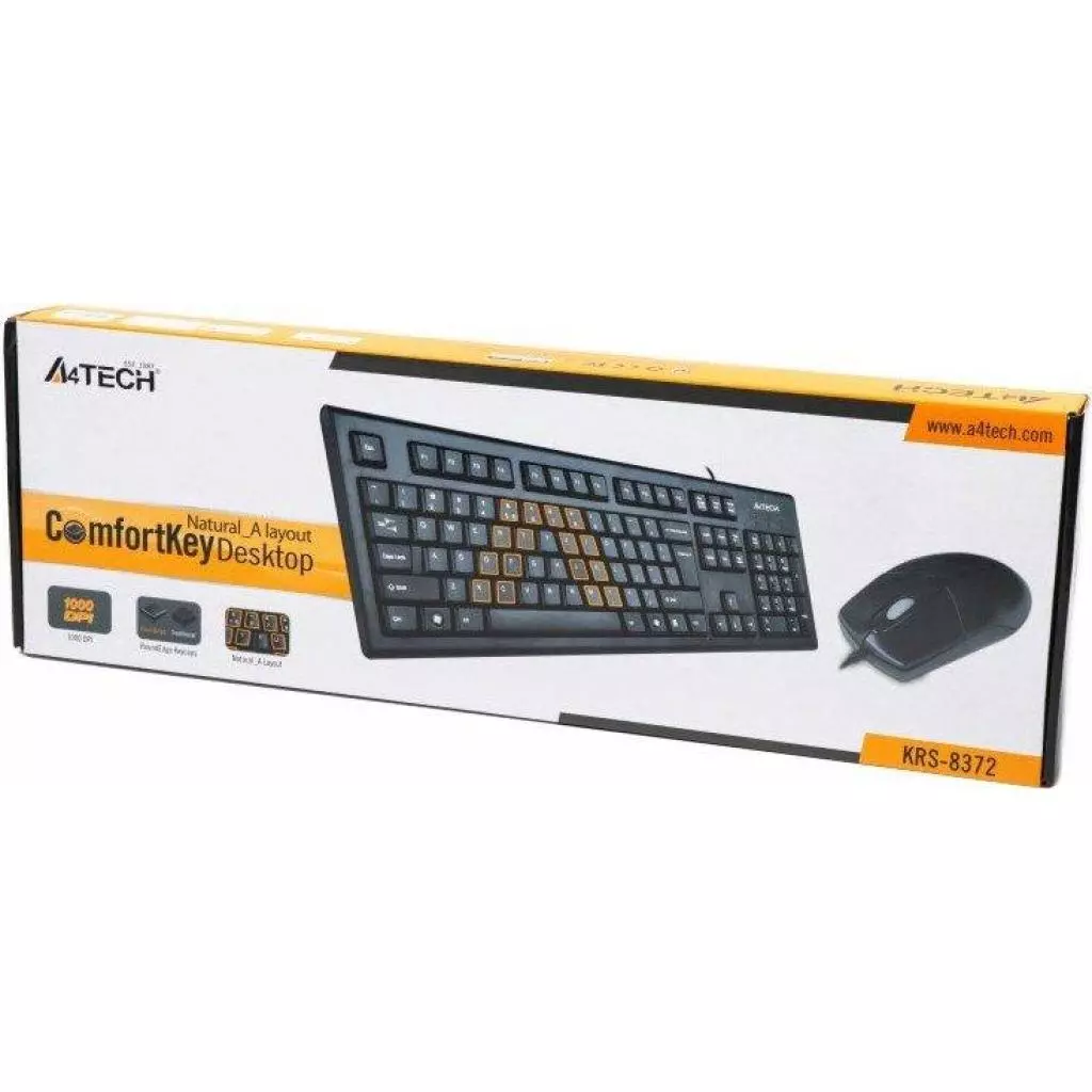 Комплект A4Tech KRS-8372 USB Black - 1 Комплект A4Tech KRS-8372 USB Black - 1