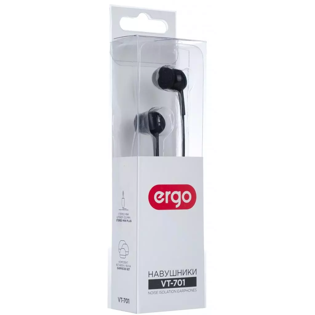 Наушники Ergo VT-701 Black - 2 Наушники Ergo VT-701 Black - 2