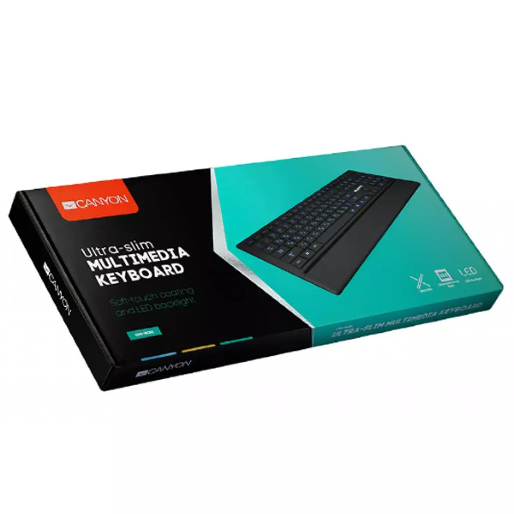 Клавиатура Canyon CNS-HKB6-RU Black USB (CNS-HKB6-RU) - 1 Клавиатура Canyon CNS-HKB6-RU Black USB (CNS-HKB6-RU) - 1