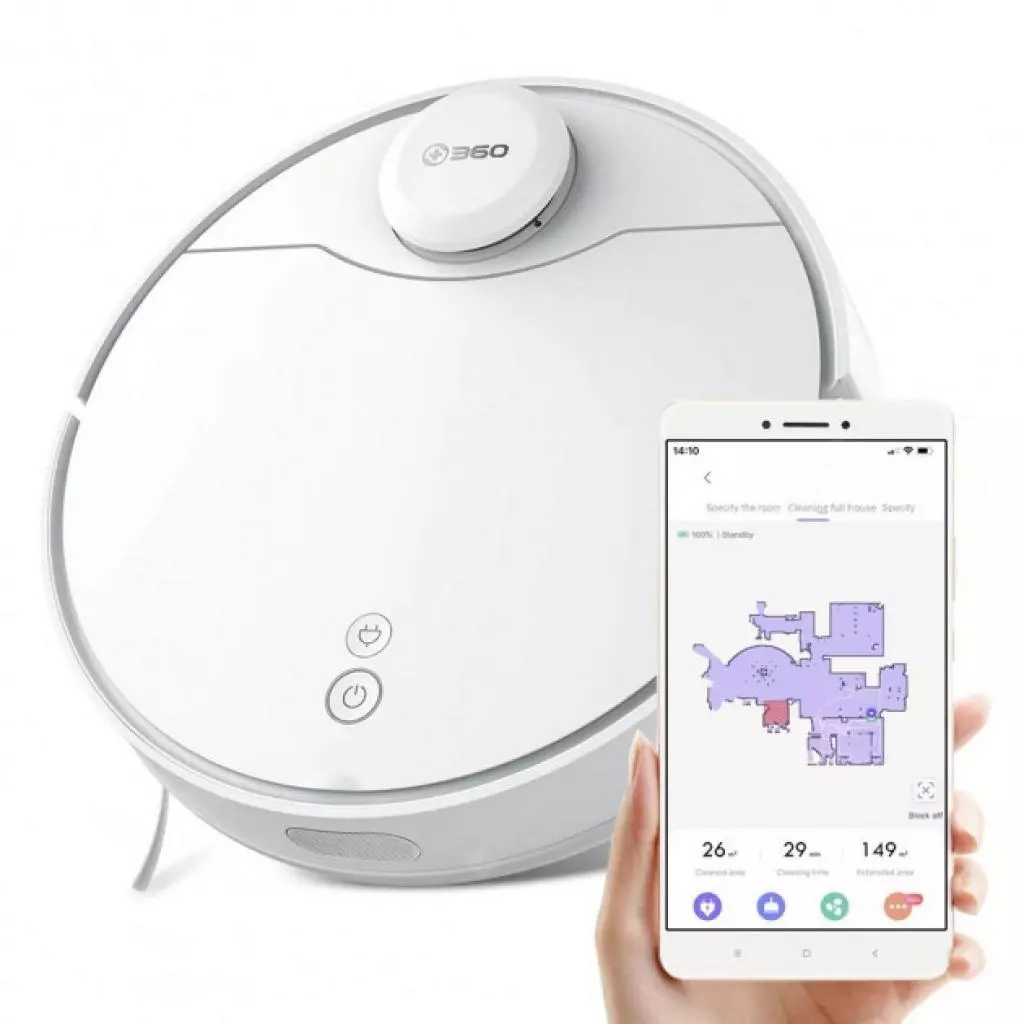 Пылесос 360 360 Robot Vacuum Cleaner S6 Pro White (S6 Pro) - 3 Пылесос 360 360 Robot Vacuum Cleaner S6 Pro White (S6 Pro) - 3