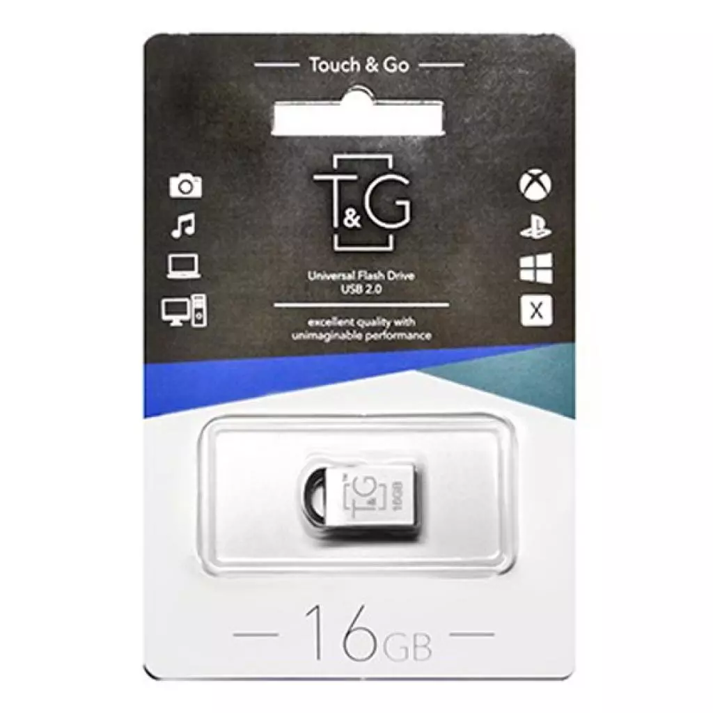 USB флеш накопитель T&G 16GB 107 Metal Series Silver USB 2.0 (TG107-16G) - 2 USB флеш накопитель T&G 16GB 107 Metal Series Silver USB 2.0 (TG107-16G) - 2