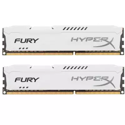 Модуль памяти для компьютера DDR3 16Gb (2x8GB) 1866 MHz HyperX Fury White Kingston Fury (ex.HyperX) (HX318C10FWK2/16)