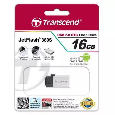 USB флеш накопитель Transcend JetFlash 380S (TS16GJF380S) - 4