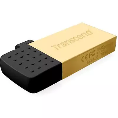 USB флеш накопитель Transcend 32GB On-The-Go Gold USB 2.0 (TS32GJF380G) - 1