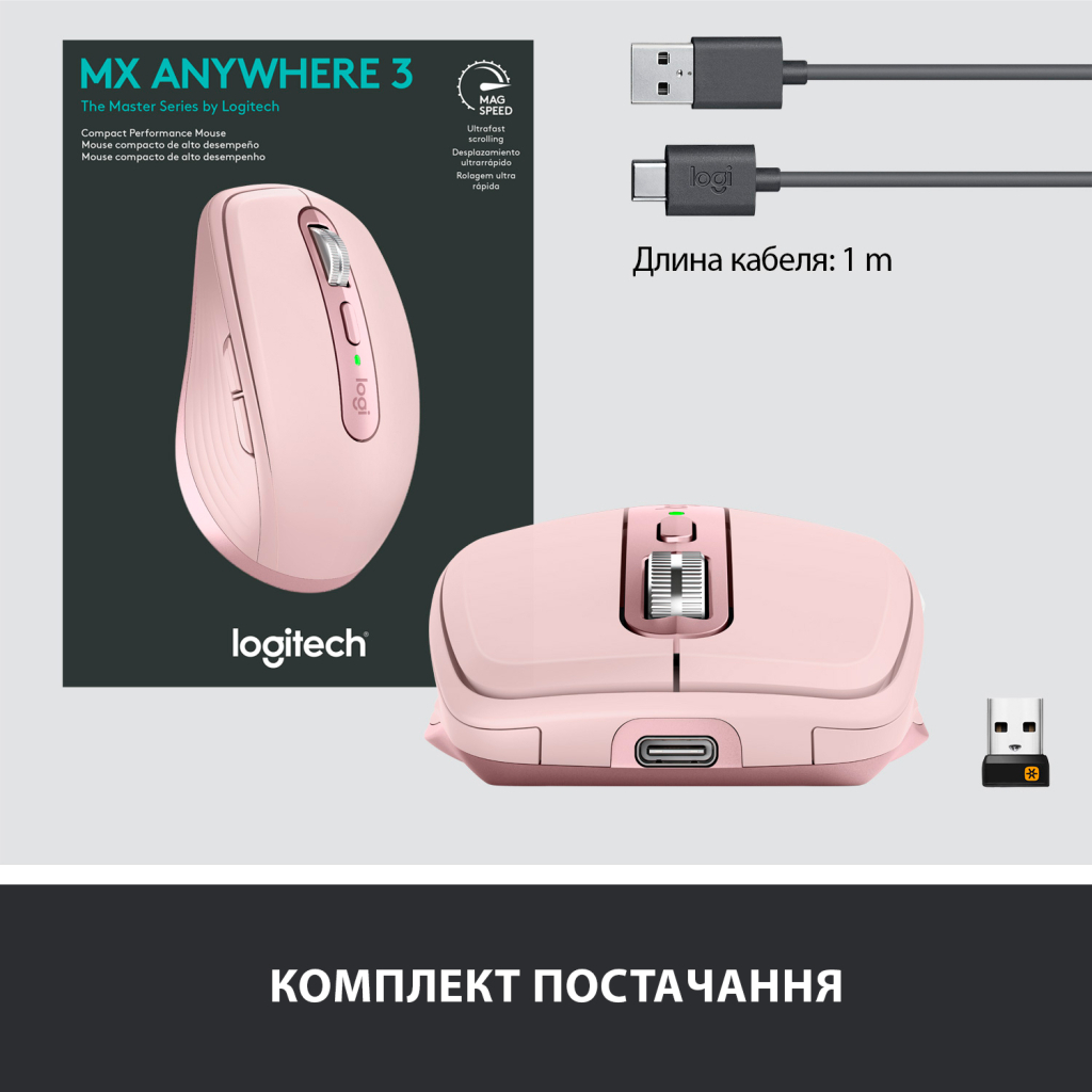 Мышка Logitech MX Anywhere 3 Rose (910-005990) - 8
